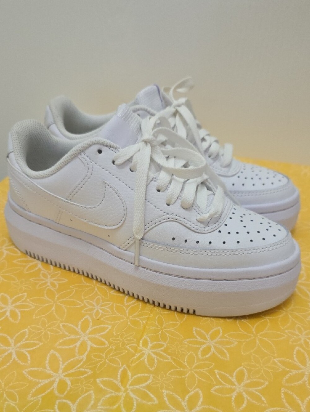 Nike Women's White Platform Sneakers - Picture 3 of 7